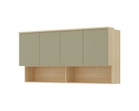 Wall cabinet TERRA 168 cm, Lindberg oak with eucalyptus