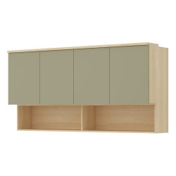 Wall cabinet TERRA 168 cm, Lindberg oak with eucalyptus
