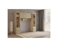 Wall cabinet TERRA 168 cm, Lindberg oak with eucalyptus