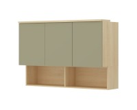 Wall cabinet TERRA 126 cm, Lindberg oak with eucalyptus