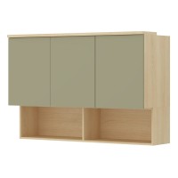 Wall cabinet TERRA 126 cm, Lindberg oak with eucalyptus