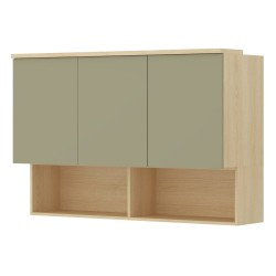 Wall cabinet TERRA 126 cm, Lindberg oak with eucalyptus