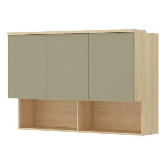 Wall cabinet TERRA 126 cm, Lindberg oak with eucalyptus