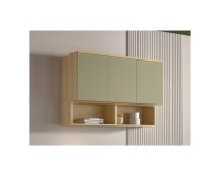 Wall cabinet TERRA 126 cm, Lindberg oak with eucalyptus