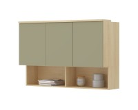 Wall cabinet TERRA 126 cm, Lindberg oak with eucalyptus