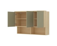 Wall cabinet TERRA 126 cm, Lindberg oak with eucalyptus