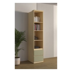 Shelving unit TERRA 45 cm, Lindberg oak with eucalyptus, two drawers, deep Shelving unit TERRA 45 cm, Lindberg oak with eucalyptus, two drawers, deep