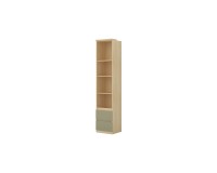 Стеллаж TERRA 45 см, дуб линдберг с эвкалиптом, два ящика, мелкий