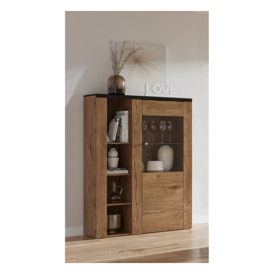 Tall chest of drawers LARONA 100 cm, Lefkas oak