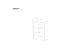 Комод высокий LARONA 100 см, дуб лефкас