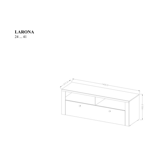 מזנון טלוויזיה LARONA 140, אלון לפקס