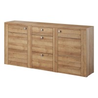 Chest of drawers LARONA 176 cm, light Riviera oak