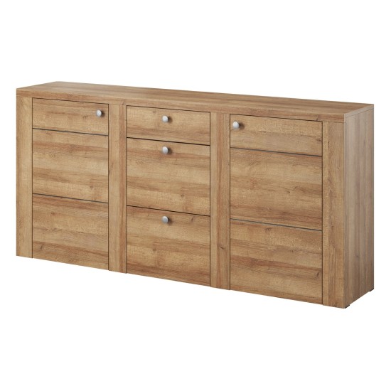 Chest of drawers LARONA 176 cm, light Riviera oak