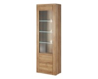 Display cabinet LARONA 65 cm, light Riviera oak