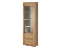Display cabinet LARONA 65 cm, light Riviera oak