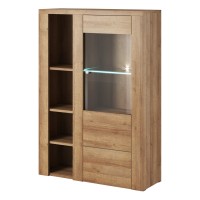 Tall chest of drawers LARONA 100 cm, light Riviera oak