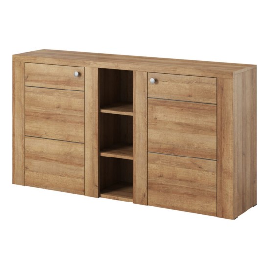 Chest of drawers LARONA 155 cm, light Riviera oak