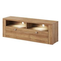 TV unit LARONA 140 cm, light Riviera oak