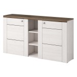 Chest of drawers LARONA 155 cm, sonoma truffel
