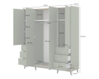 ארון בגדים SCANDI Helvetia 190 ס ארון בגדים SCANDI Helvetia 190 ס