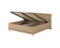 Кровать SCANDI Helvetia 180×200 см, дуб промасленный с кирпичным, с ящиком для белья