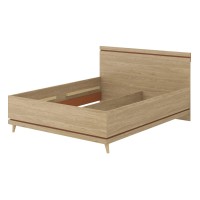 Bed SCANDI Helvetia 160x200 cm, oiled oak with brick