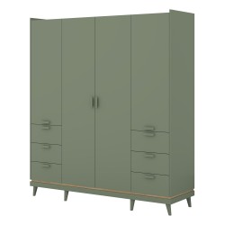 Wardrobe SCANDI Helvetia 190 cm, faded green