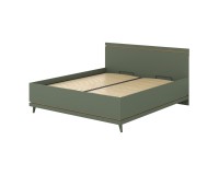 Bed SCANDI Helvetia 180x200 cm, faded green, with a bedding box