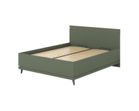 Bed SCANDI Helvetia 160x200 cm, faded green, with a bedding box