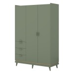Wardrobe SCANDI Helvetia 144 cm, faded green