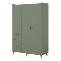 Wardrobe SCANDI Helvetia 144 cm, faded green