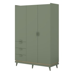 Wardrobe SCANDI Helvetia 144 cm, faded green