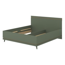 Bed SCANDI Helvetia 180x200 cm, faded green