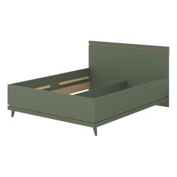 Bed SCANDI Helvetia 160x200 cm, faded green