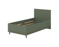 Кровать SCANDI Helvetia 100×200 см, приглушённый зелёный
