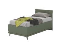 Кровать SCANDI Helvetia 100×200 см, приглушённый зелёный