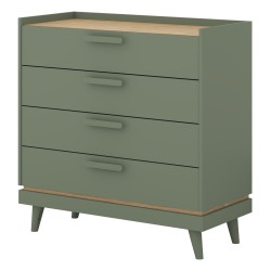 Chest of drawers SCANDI Helvetia 90 cm, faded green
