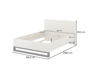 מיטה HALLE Helvetia 160x200 ס