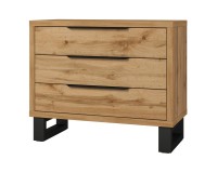 Chest of drawers HALLE Helvetia 99 cm, wotan oak