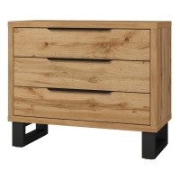 Chest of drawers HALLE Helvetia 99 cm, wotan oak