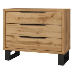 Chest of drawers HALLE Helvetia 99 cm, wotan oak