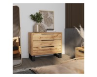 Chest of drawers HALLE Helvetia 99 cm, wotan oak