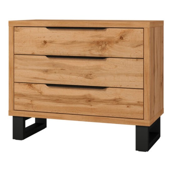 Chest of drawers HALLE Helvetia 99 cm, wotan oak