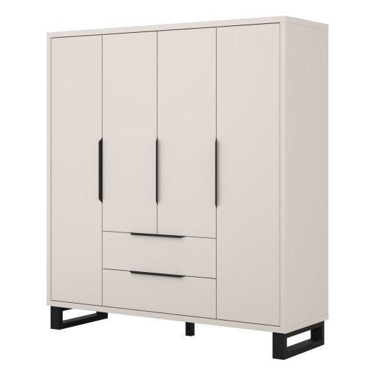 Wardrobe HALLE Helvetia 191 cm, cashmere