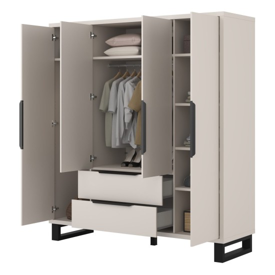 Wardrobe HALLE Helvetia 191 cm, cashmere