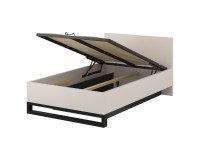 Bed HALLE Helvetia 140x200 cm, cashmere, with a bedding box and a lifting frame Bed HALLE Helvetia 140x200 cm, cashmere, with a bedding box and a lifting frame