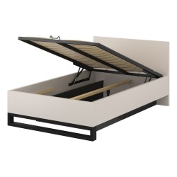 Bed HALLE Helvetia 140x200 cm, cashmere, with a bedding box and a lifting frame Bed HALLE Helvetia 140x200 cm, cashmere, with a bedding box and a lifting frame