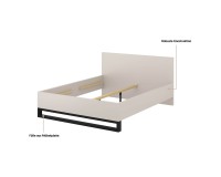 Bed HALLE Helvetia 180x200 cm, cashmere