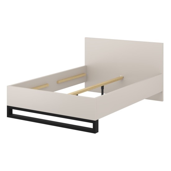 Bed HALLE Helvetia 160x200 cm, cashmere