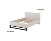 Bed HALLE Helvetia 160x200 cm, cashmere